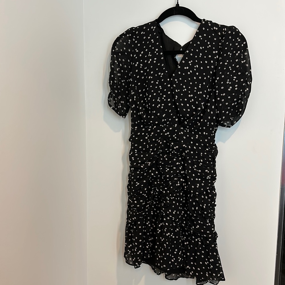 Astr Clarice Shirred Bottom Mini Dress